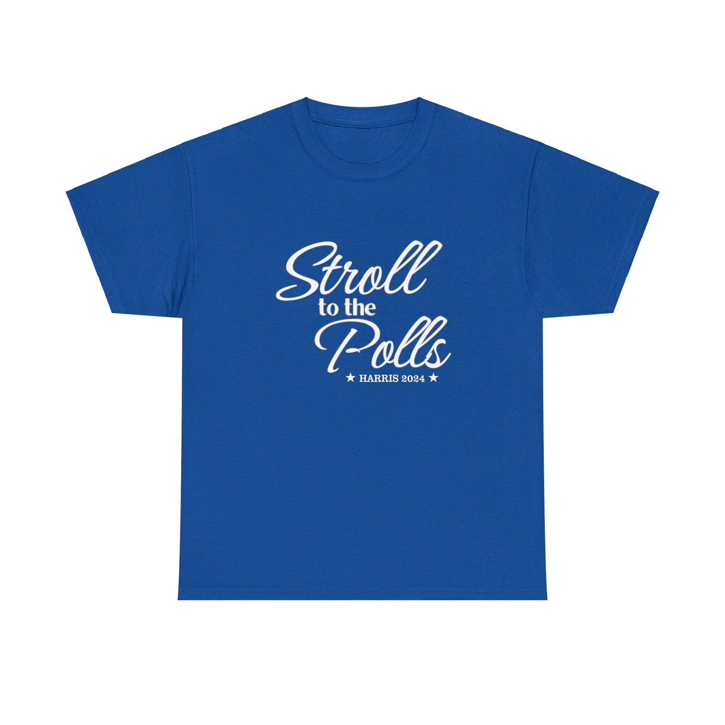 STROLL TO THE POLLS BL/WH Unisex Heavy Cotton Tee