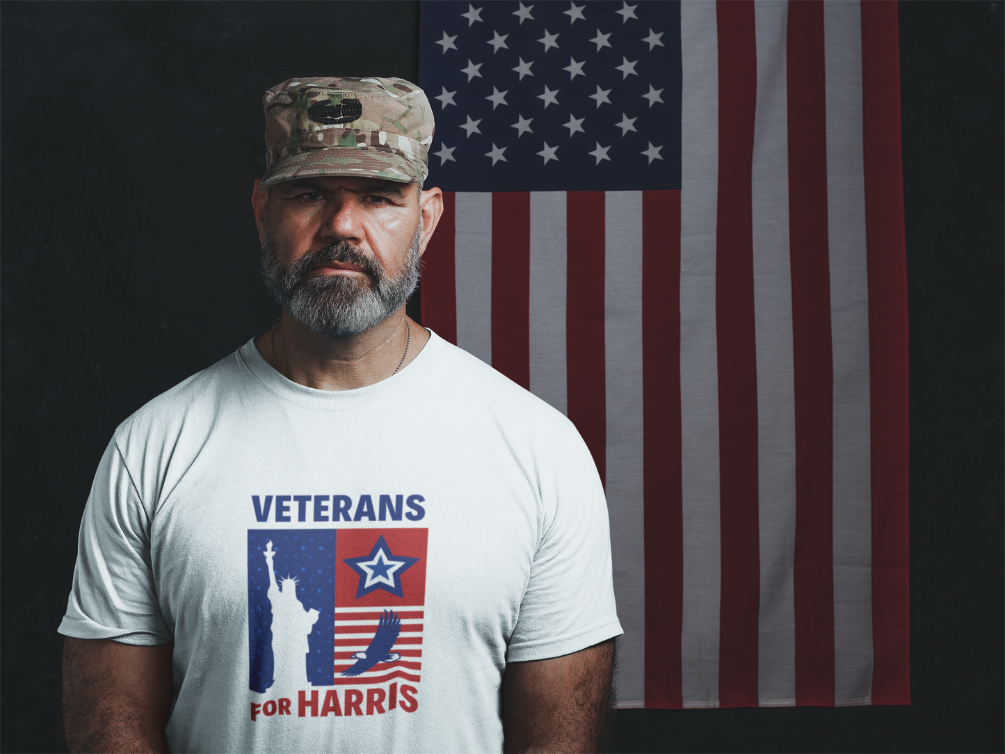 VETERANS FOR KAMALA Unisex Heavy Cotton Tee